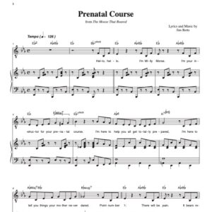 "Prenatal Course" Piano/Vocal pdf - from The Moose That Roared - Digital Download